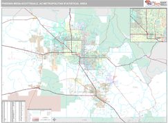 Phoenix-Mesa-Scottsdale Metro Area Digital Map Premium Style